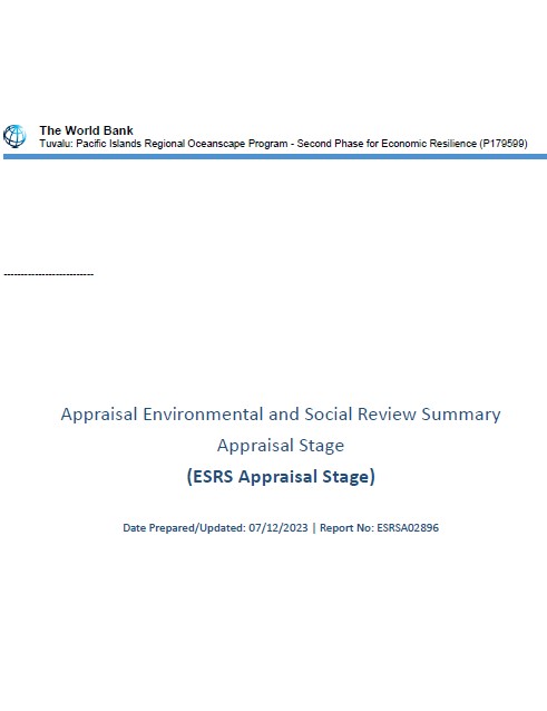 Appraisal Environmental and Social Review Summary